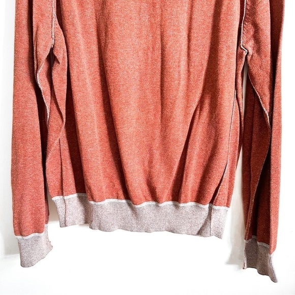 Calvin Klein Men’s Burnt Orange Cotton Crewneck Pullover Sweater sz XL - Picture 3 of 6